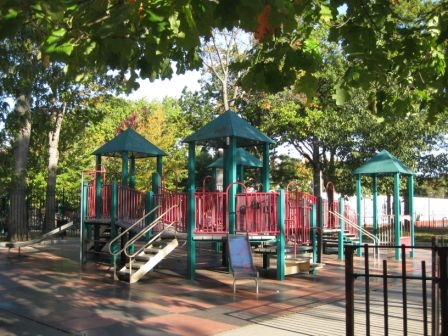 picture of climbing frame to the rear of Van Cortlandt Park (Southwest Playground)