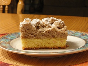 crumb cake slice