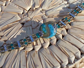 Blue Kazuri bracelet