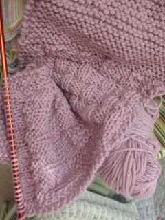 Knitted Scarf in Progress