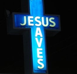 jesus saves sign
